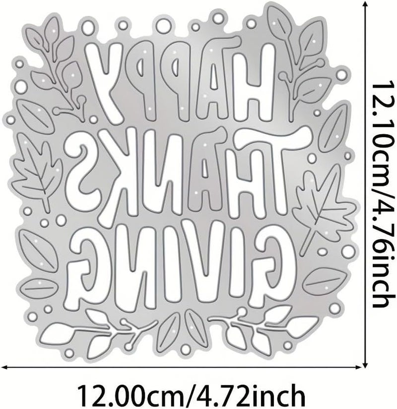 LZBRDY Happy Thanksgiving Metal Dies & Embossing Tools - Carbon Steel Craft Set for Holiday Cards & Scrapbooking - Image 2